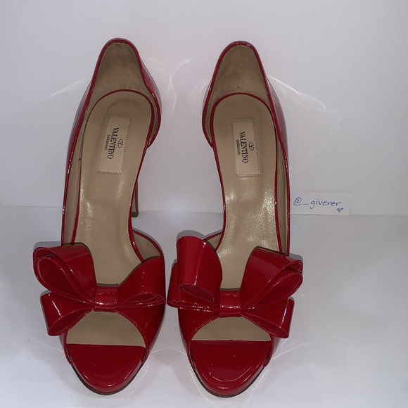 40 Red Valentino Couture Bow D’Orsay Pumps - Picture 4 of 16
